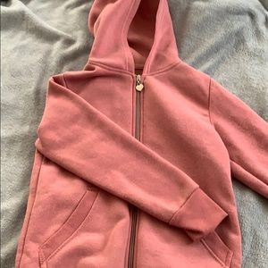 Zip up pink hoodie